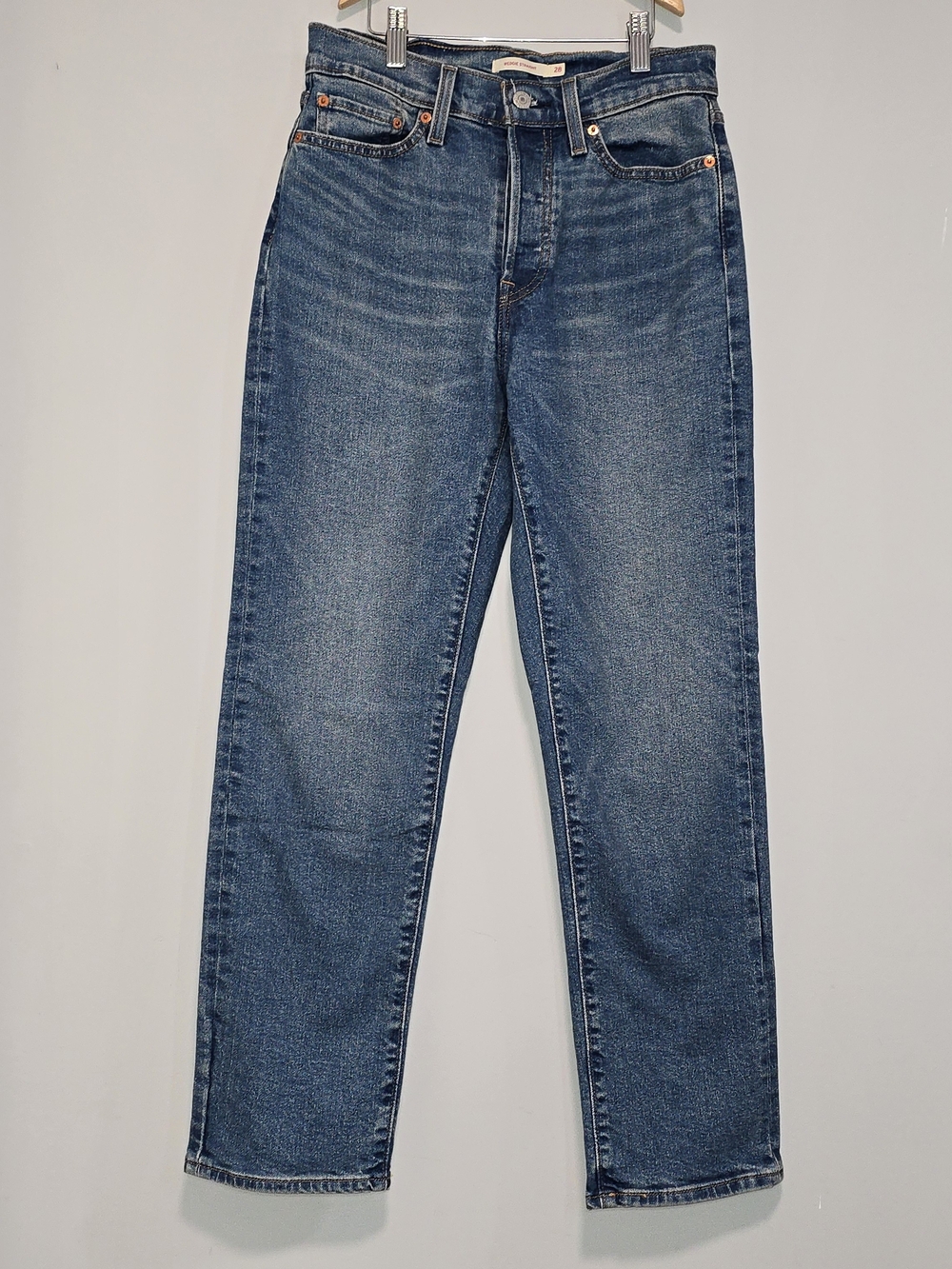 Levi's Wedgie Button Up Blue Women's Straight Leg Jeans NWOT